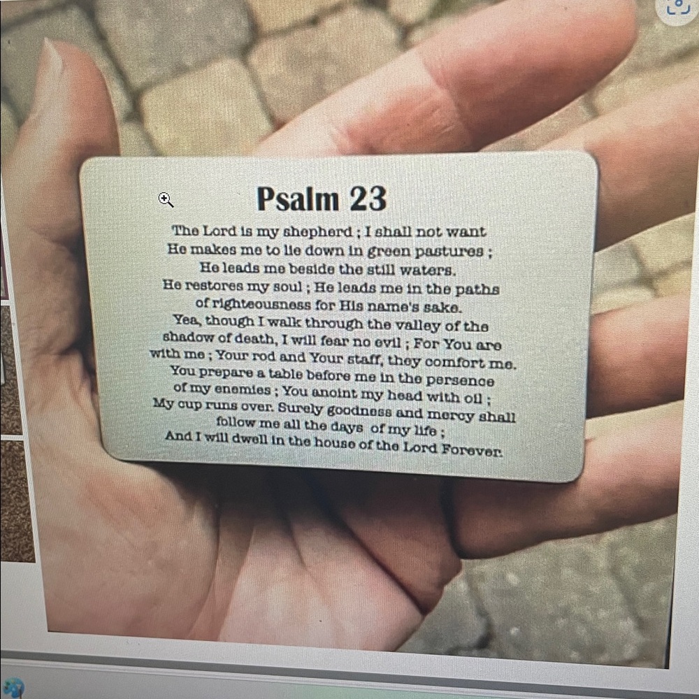 Psalm 23 Engraved Stainless Steel Wallet Card